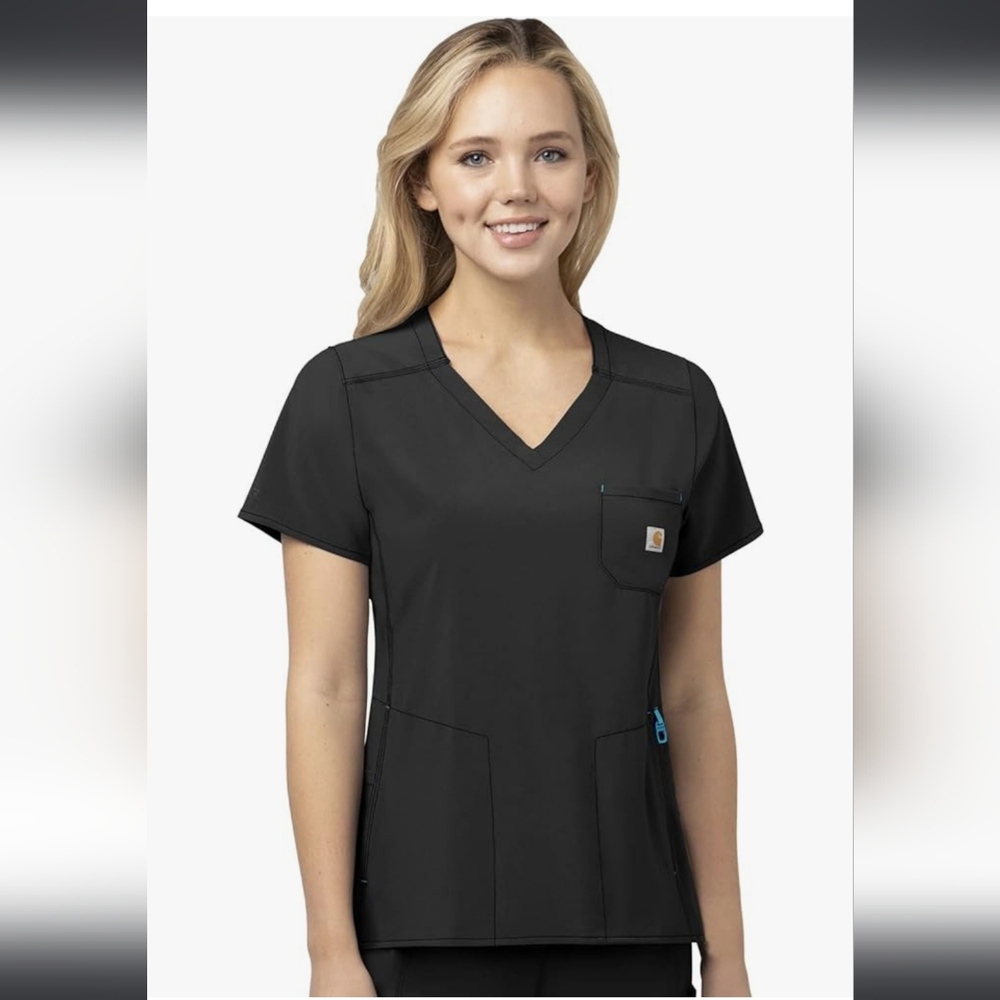 Carhartt Women's Women's Modern Fit Chest Pocket Top L Black NWT
